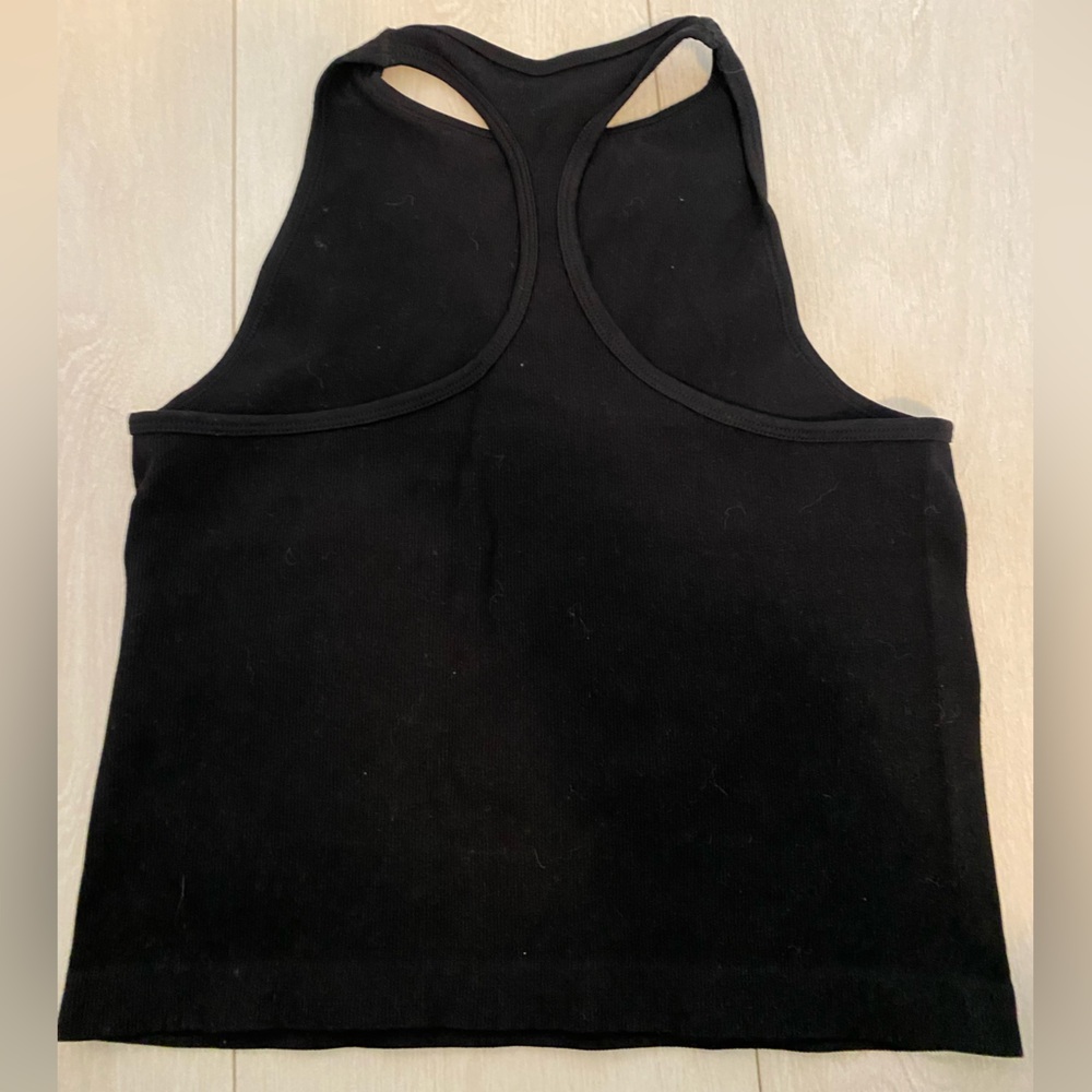 Black racer back crop top - Picture 2 of 2